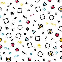 seamless pattern with geometric shapes and colors vector