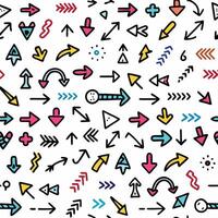 seamless pattern with colorful arrows and arrows vector