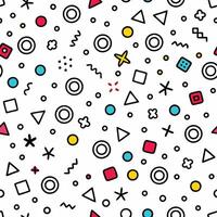 seamless pattern with geometric shapes and colors vector