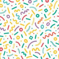 a colorful pattern with shapes and lines vector