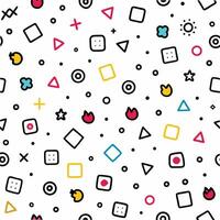 a colorful pattern with geometric shapes and squares vector