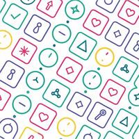 a colorful pattern with icons and symbols vector
