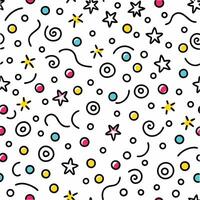 a colorful pattern with stars and circles vector
