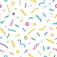 a colorful pattern with many different shapes and colors vector