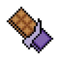 Chocolate bar in pixel art style vector