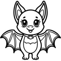 a cartoon bat with eyes and wings vector