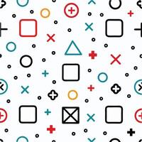 a colorful pattern with squares and crosses vector
