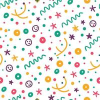 a colorful pattern with smiley faces and circles vector