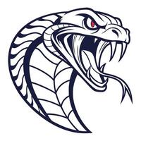 a cobra head with its mouth open vector