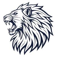 lion head logo,illustration vector