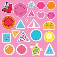 Big Set of Hand-Drawn Abstract Geometrical Figures vector