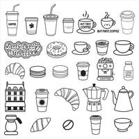 Set of Cafe Elements vector