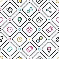 a seamless pattern with various icons vector