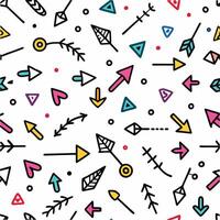 seamless pattern with colorful arrows and arrows vector