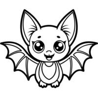 a cartoon bat with big eyes and a smile vector