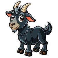 a cartoon goat with horns and horns vector