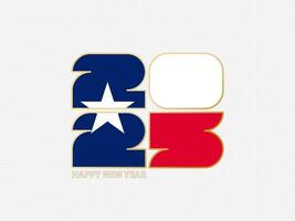 Abstract numbers 2025 with flag of Texas. vector