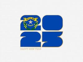 Abstract numbers 2025 with flag of Nevada. vector