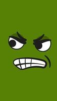 Angry Eyes Looking Left And Right On Vertical 2D Cartoon Animation video