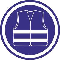 sign with a symbol indicating that it is mandatory to wear a jacket at work or a regulatory suit vector