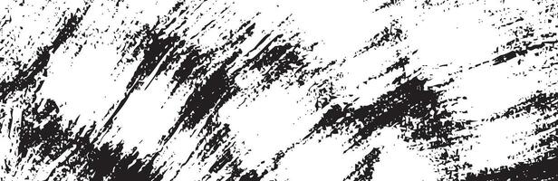 Abstract background with brush strokes and rough paint lines featuring a black and white geometric pattern with a vintage style isolated on white background. vector