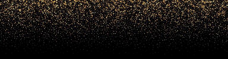 Golden star background with glittering confetti and falling stardust on black featuring a magical yellow pattern for holidays isolated on white background vector