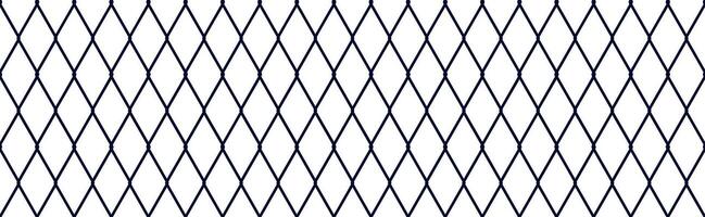 Seamless net pattern with wire mesh and grid texture. Abstract design for soccer, fishing, and sports goals in black and white. Flat illustration isolated on white background. vector