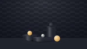 Golden eggs on black background vector