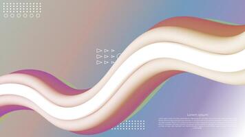 Abstract background with wavy lines and dots vector