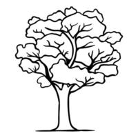 Tree hand drawing vector