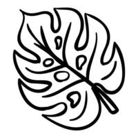 Leaf hand drawing vector