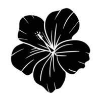 Hibiscus hand drawing vector