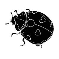 ladybug hand drawing vector