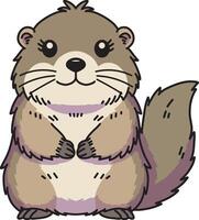 Himalayan marmot cartoon character design art vector