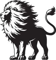 Lion with windblown hair design art vector
