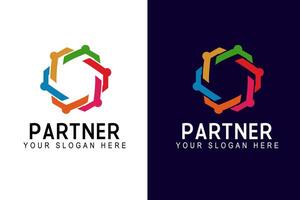 Unity Logo Illustration. Collaborative, Teamwork, Together. vector