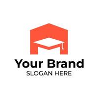 Abstract Logo with a combination of a house and a toga hat vector