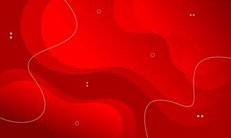 red waves abstract background vector