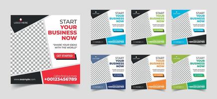 Take your marketing efforts to the next level with beautifully designed digital marketing social media post templates. Quick to edit and perfect for creating high-performing content. vector