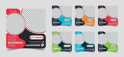 Save time and make an impact with digital marketing social media post templates. From ad campaigns to social posts, these designs are crafted for engagement and easy customization. vector