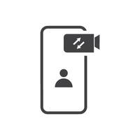 Phone screen displays call person vector