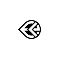 Initial KE Letter Logo Design Template vector