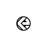Alphabet letters Initials Monogram logo EK KE vector