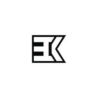 EK, KE, Abstract initial monogram letter alphabet logo design vector