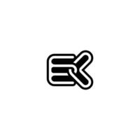 Alphabet letters monogram icon logo of KE EK vector