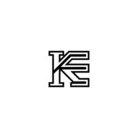 Simple and Modern KE Letter Logo for Business Branding vector