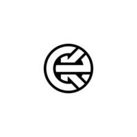 Clean and Creative KE EK Initials Monogram Logo Design vector