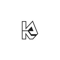 KE EK Letter Logo Design with a Minimalist Flair vector