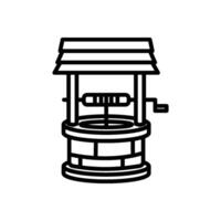 rotary well icon, line style icon vector
