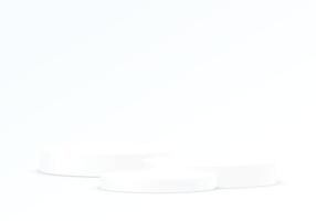 White background 3d with podium. Space for selling products on the website. illustration. vector